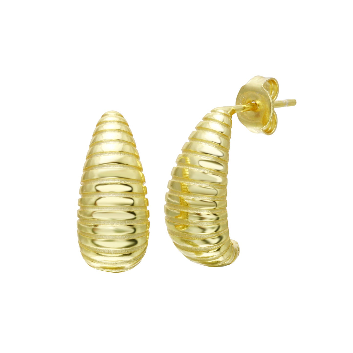 Texture Teardrop Hoop Earrings