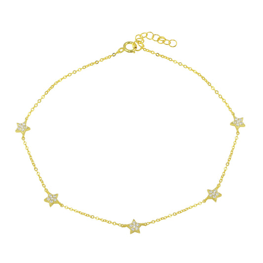 CZ Star Anklet