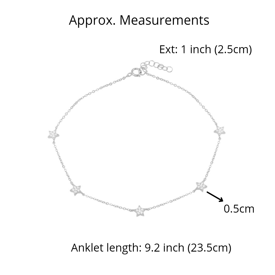 CZ Star Anklet