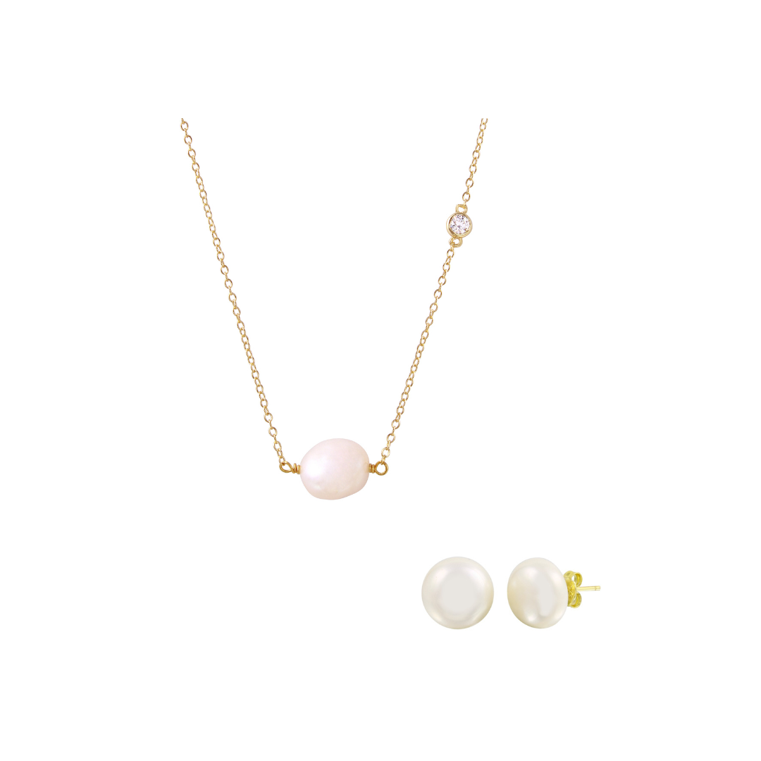 Pearl with CZ Combo SET