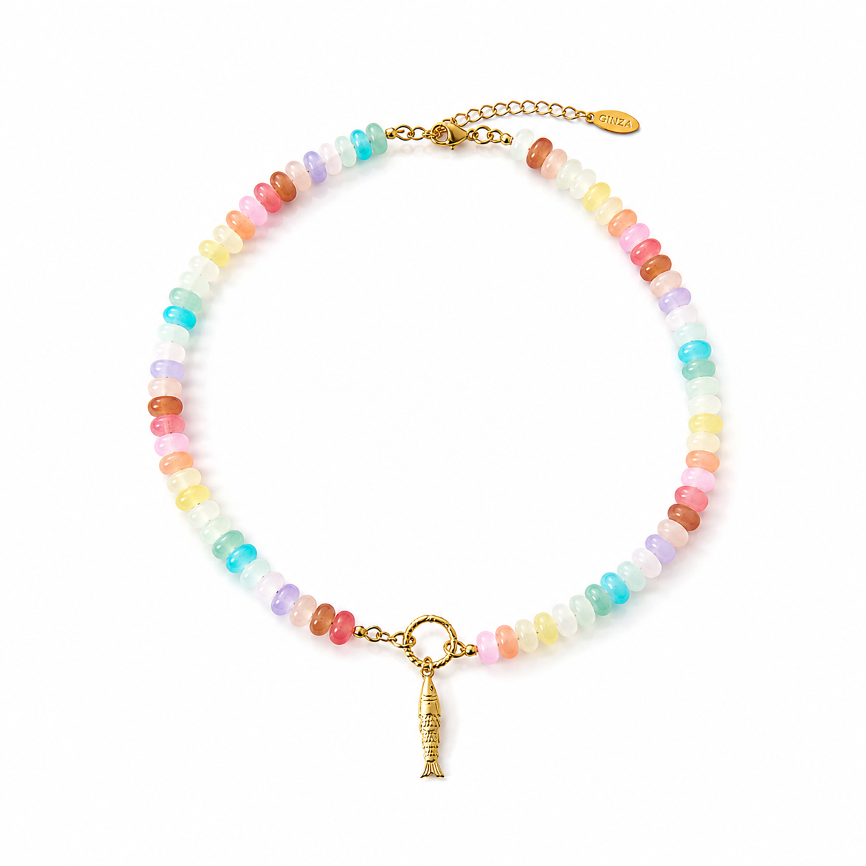 Confetti Stone Pez Necklace