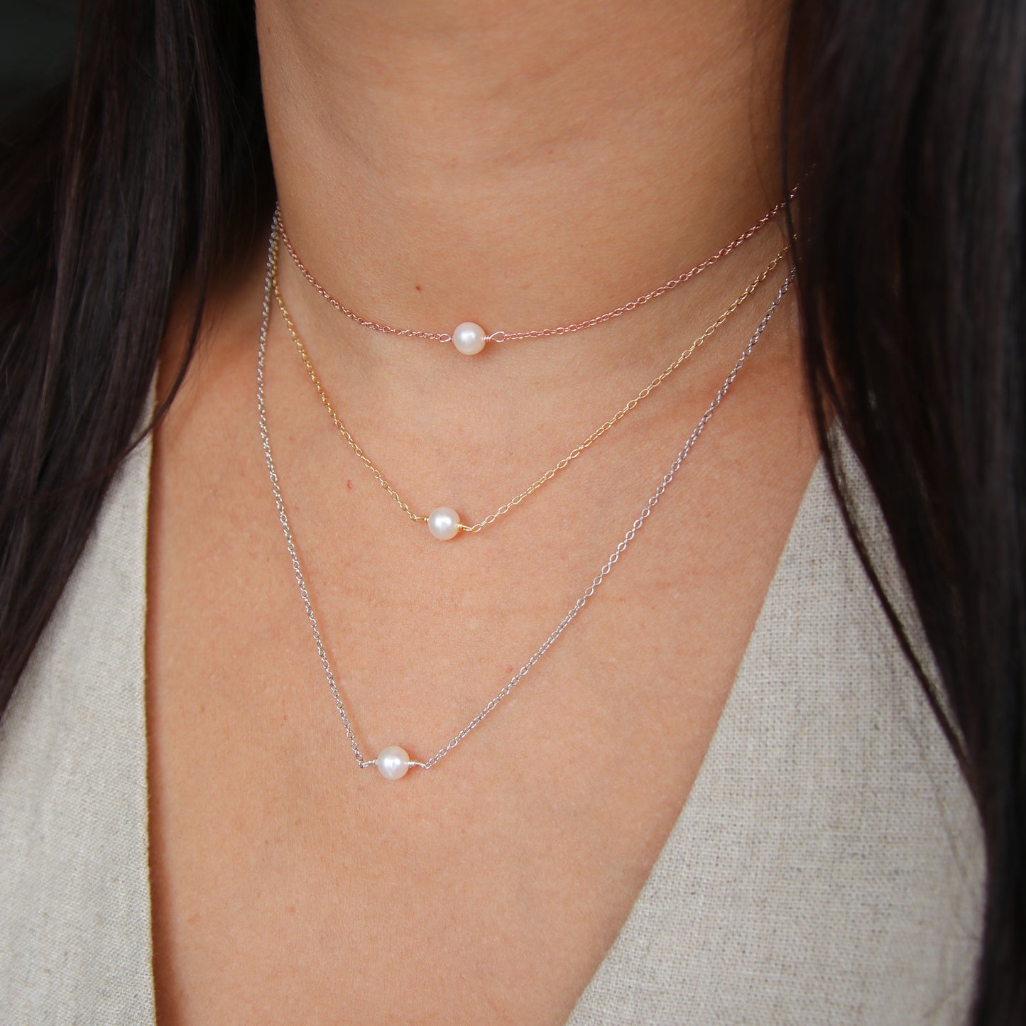 Simple Pearl Necklace