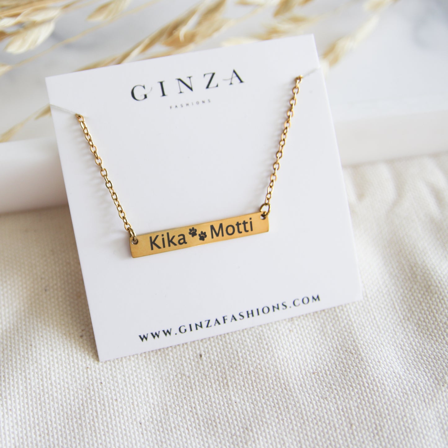 Custom Bar Engraved Necklace