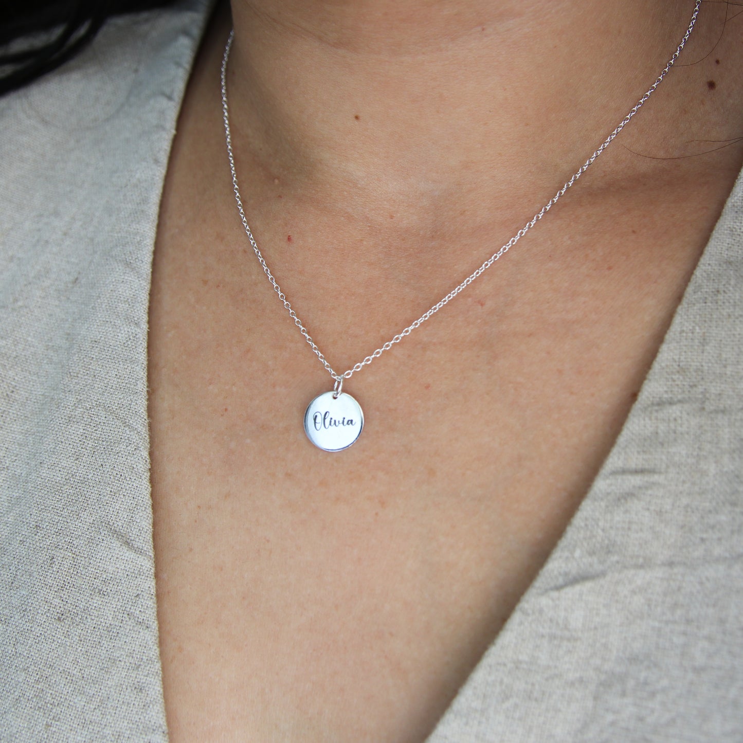 Custom Coin Engraved Necklace