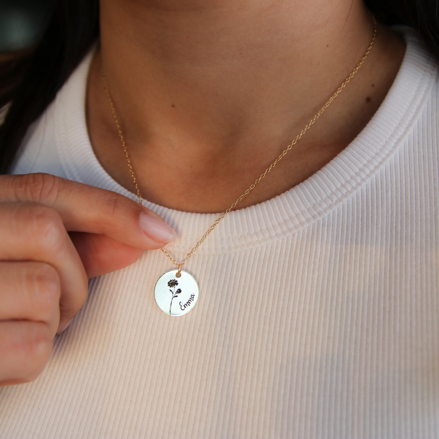 Birth Month Flower Necklace