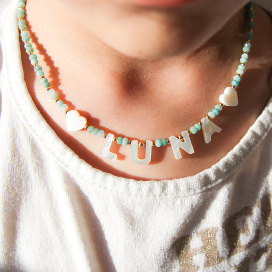 Name Nacre Gemstone Necklace