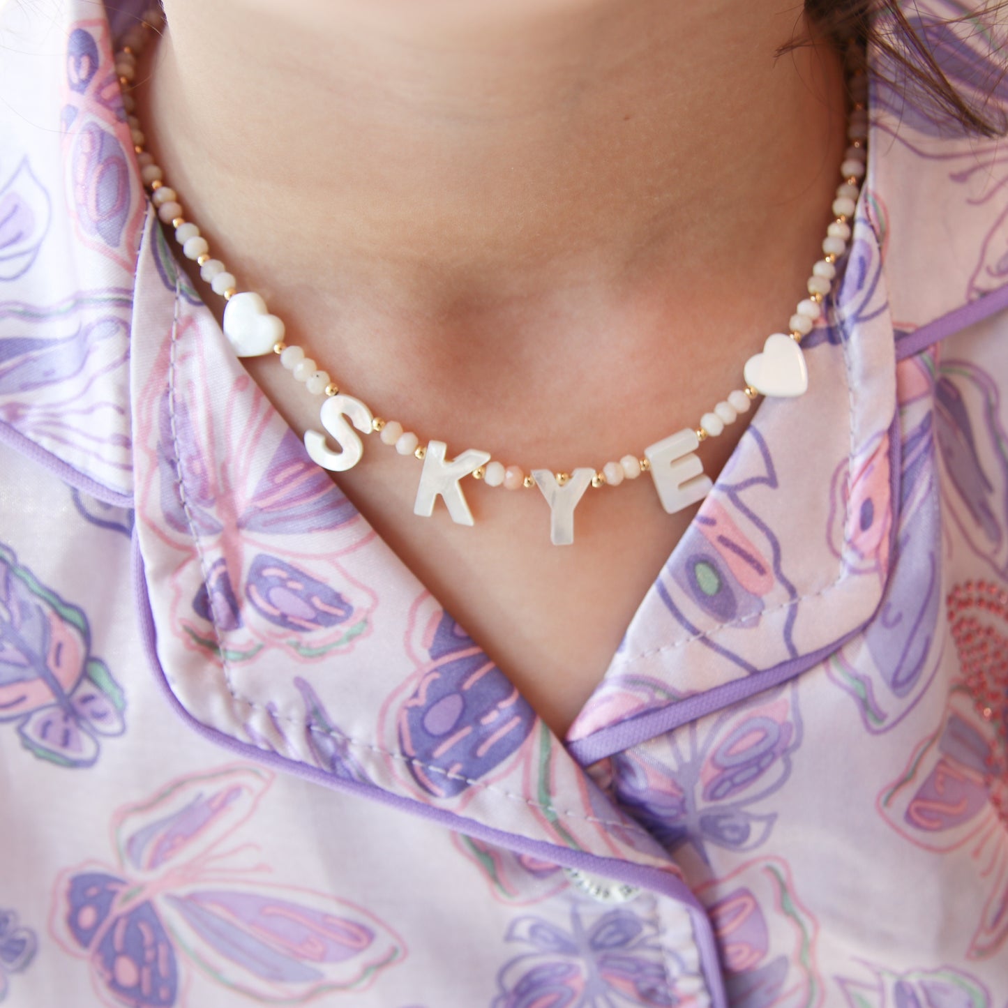 Name Nacre Gemstone Necklace