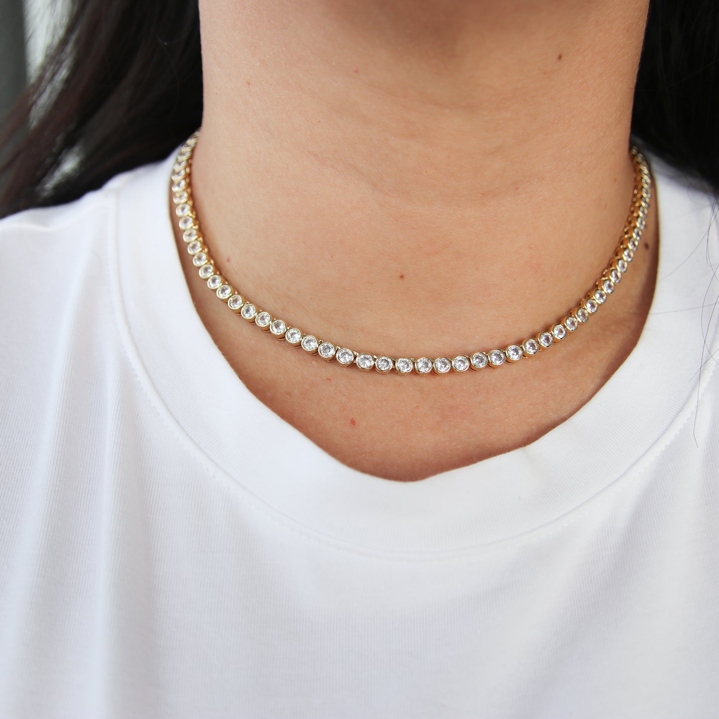Bezel Tennis Choker