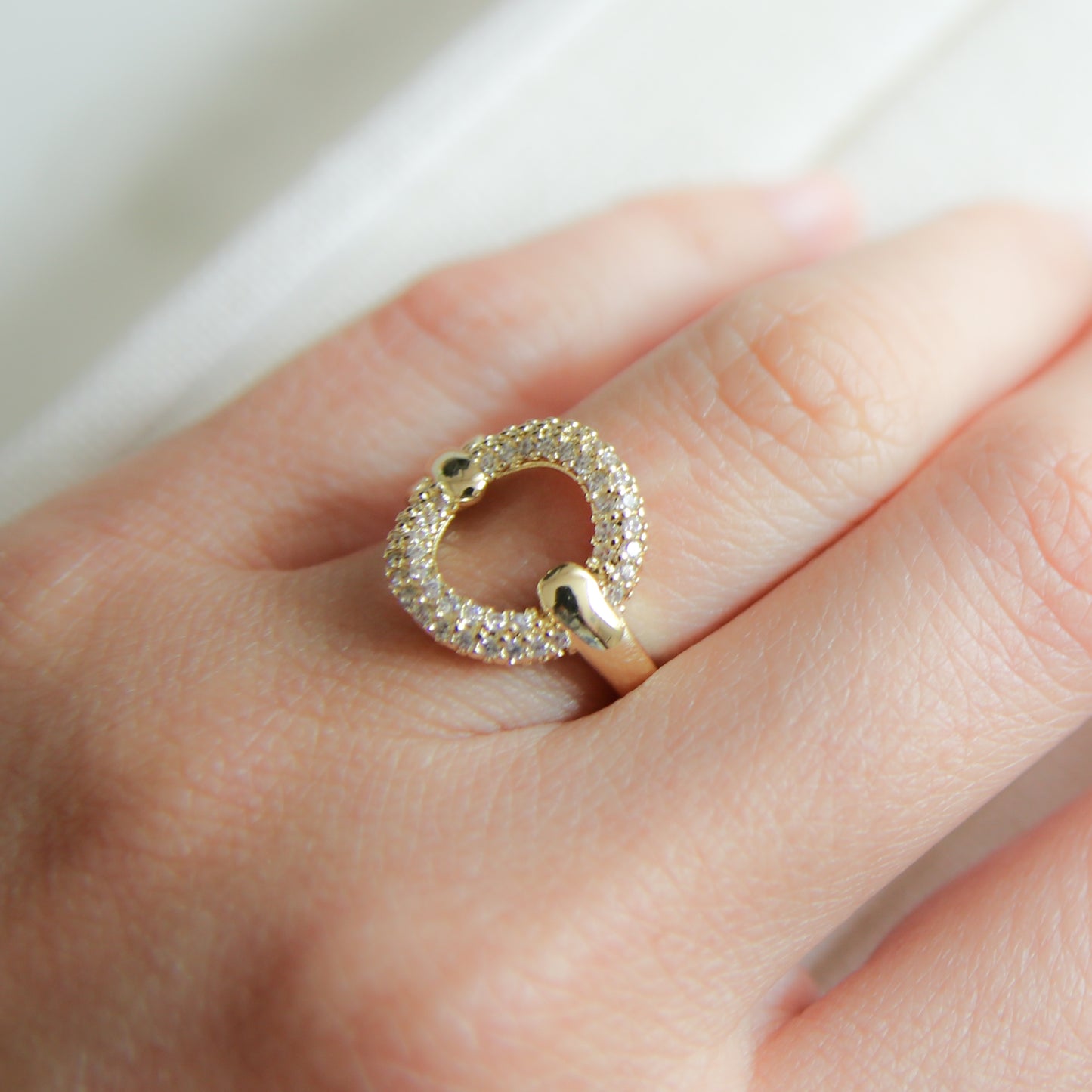 CZ Circle Ring