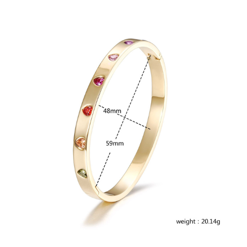Multicolor Heart Bangle