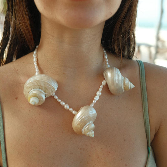 Jumbo Triple Shell Necklace
