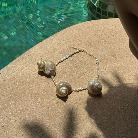 Jumbo Triple Shell Necklace