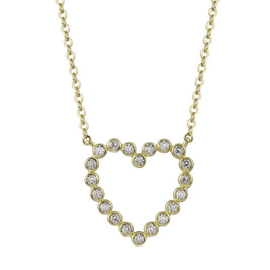 CZ Open Heart Necklace