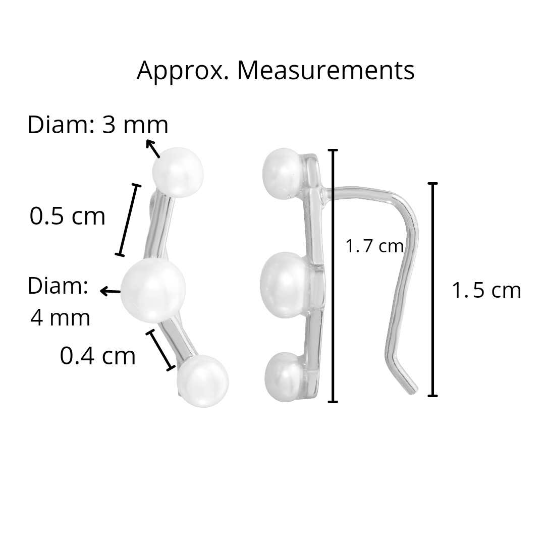 Pearl Ear climber Earrings