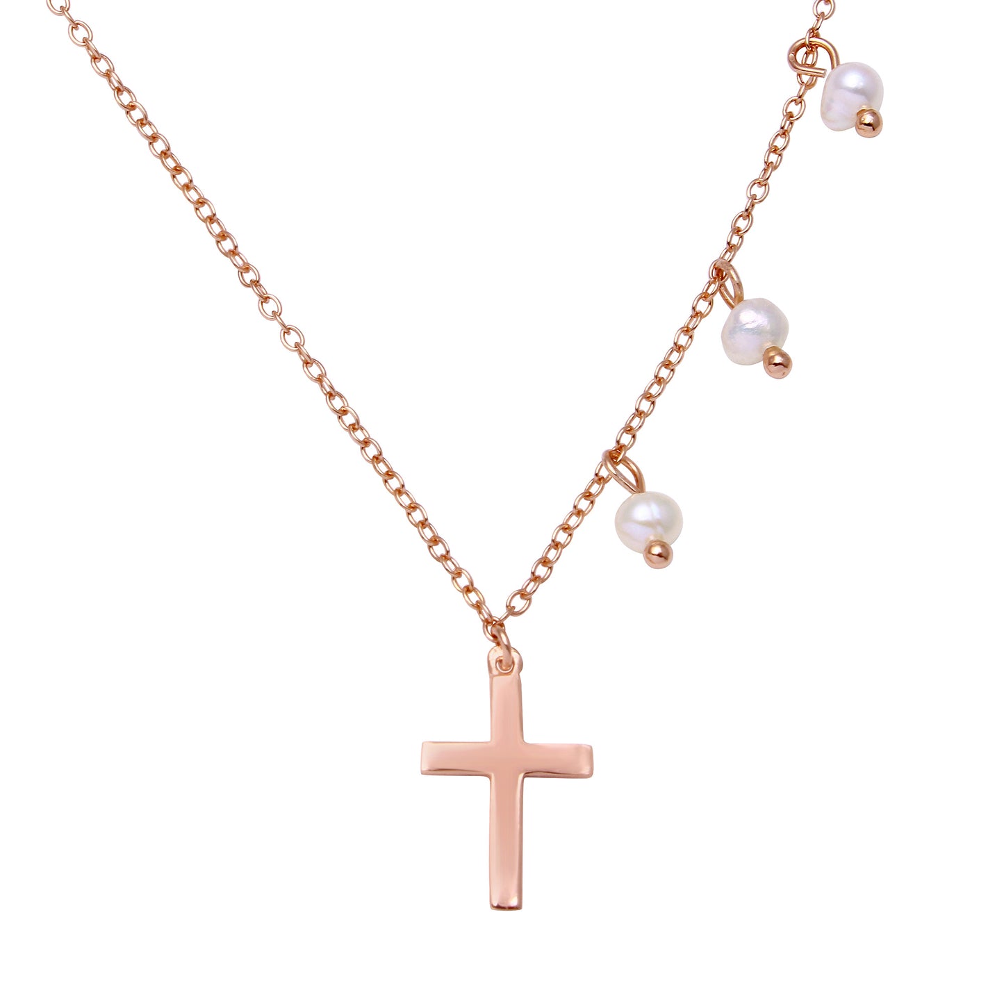 Cross with pearls Necklace