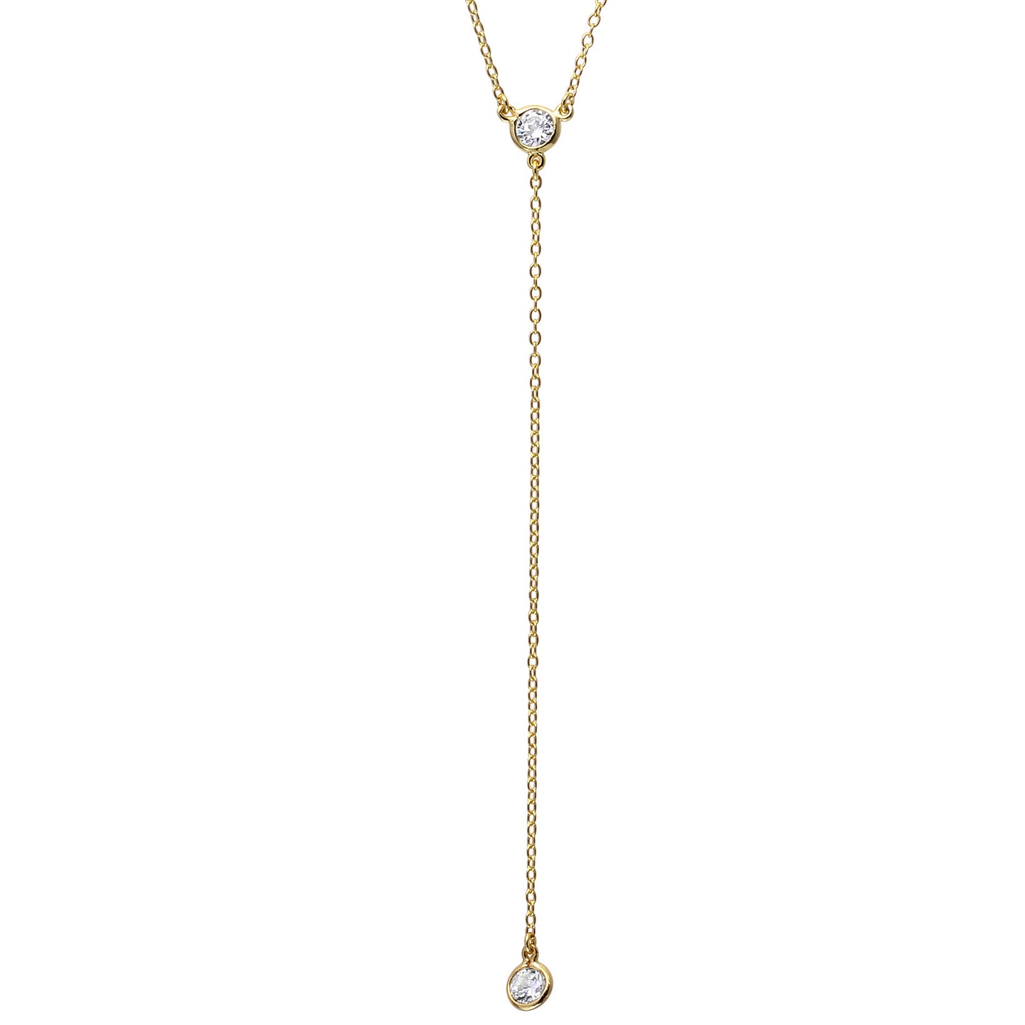 Round CZ Y-Necklace