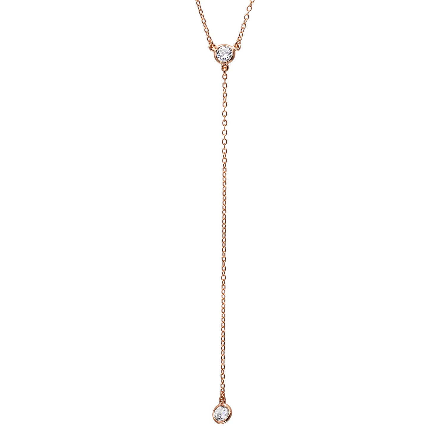 Round CZ Y-Necklace