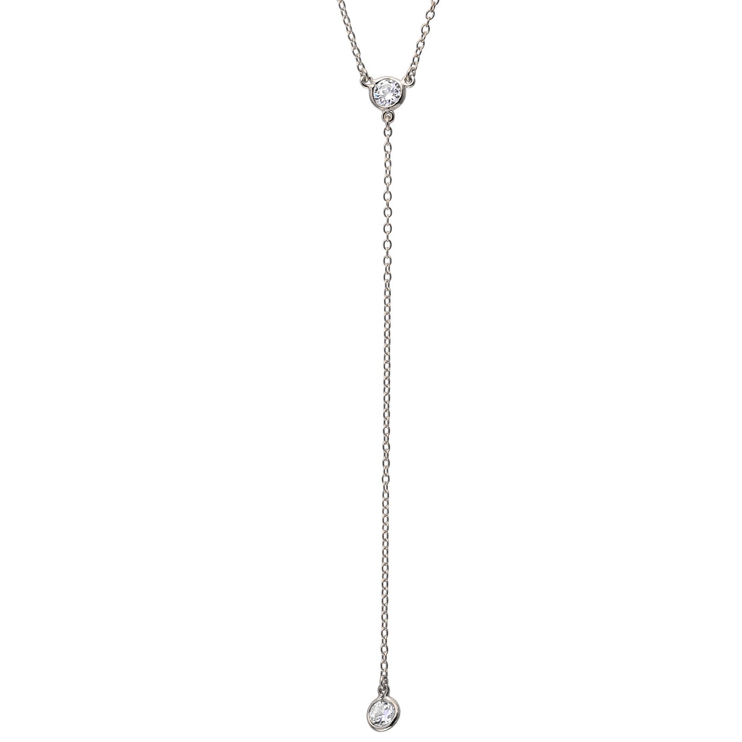 Round CZ Y-Necklace