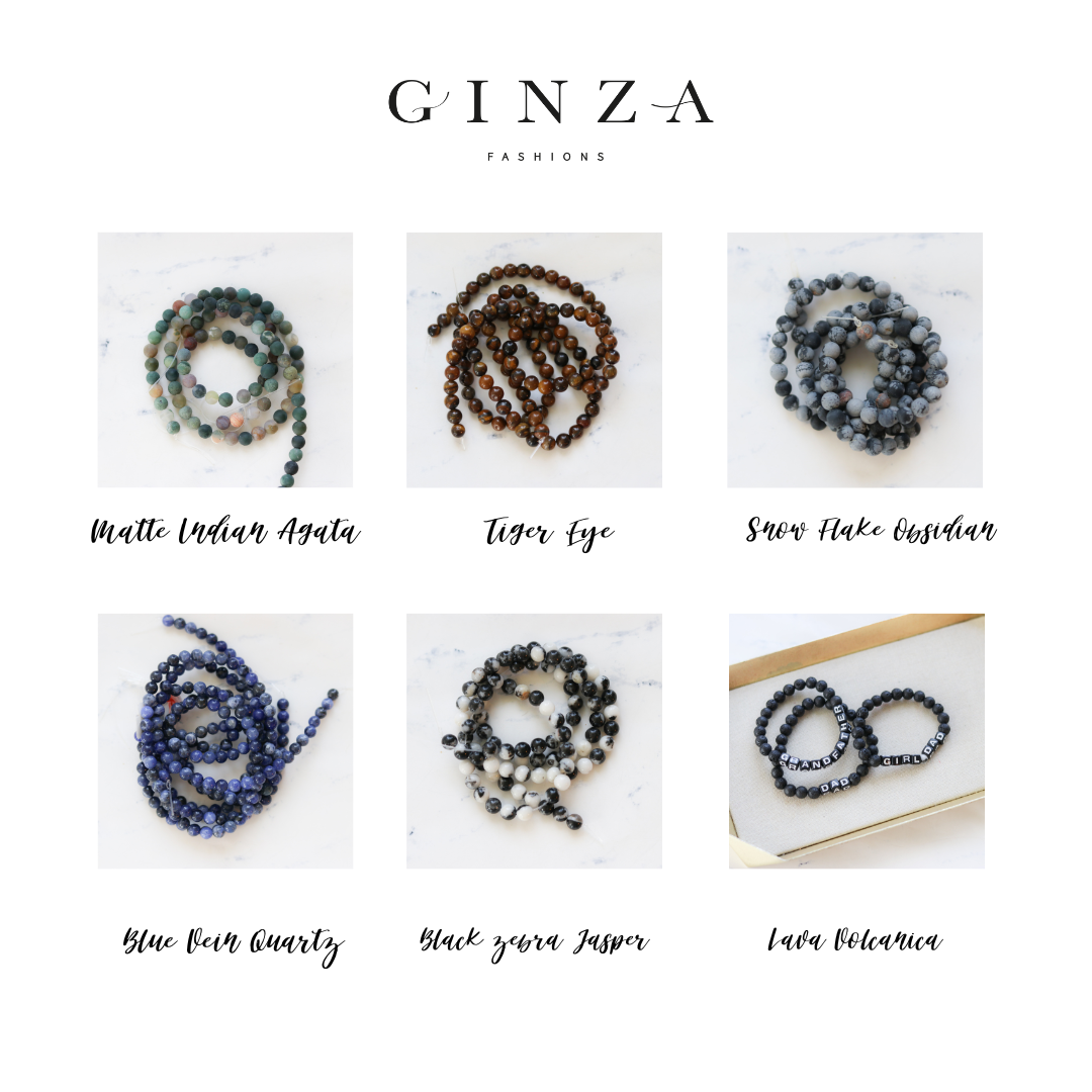 Men's Beaded Name Bracelet