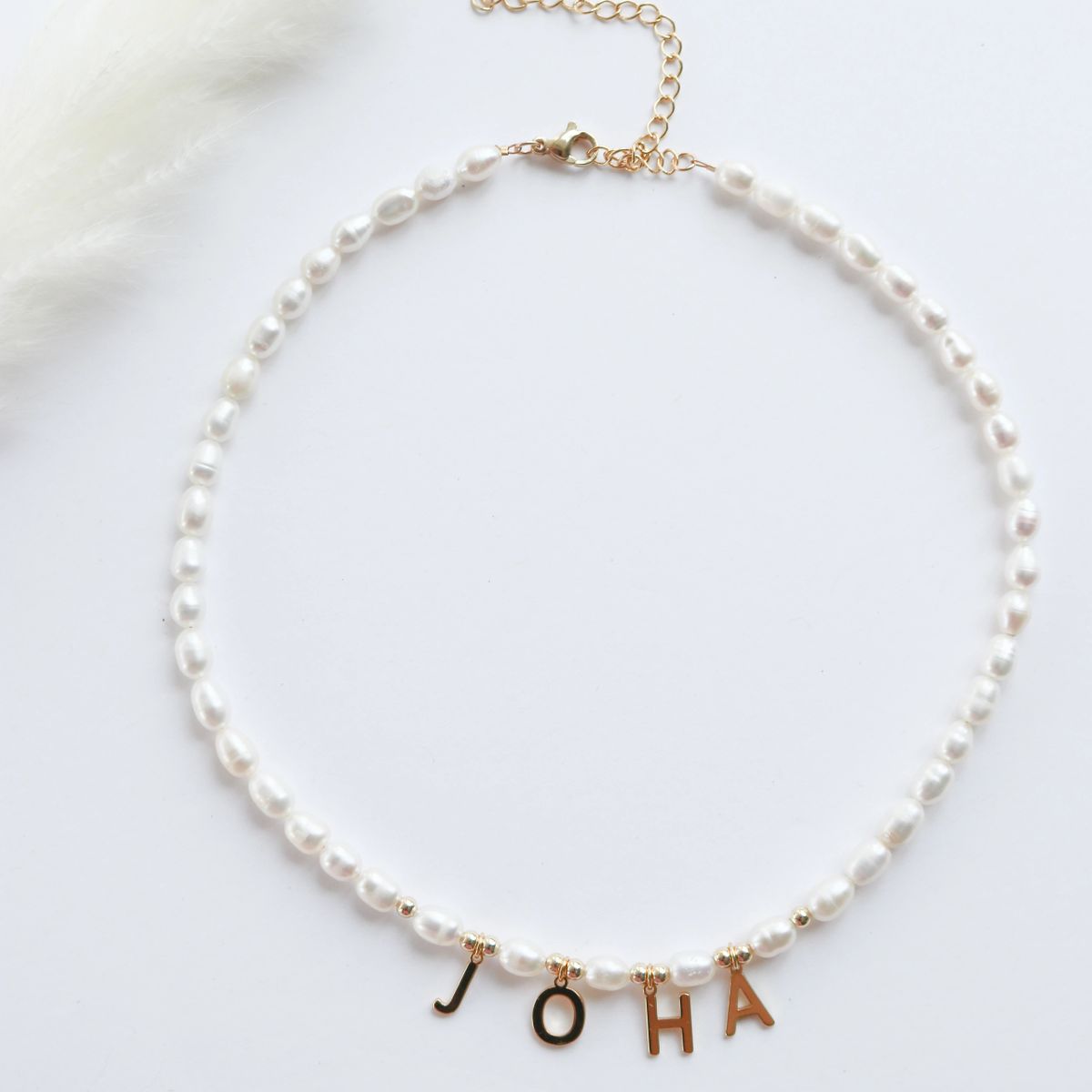 Custom Pearl Name Necklace
