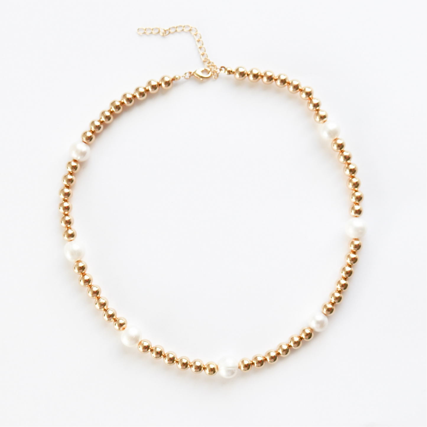 Large Beaded Ball & Pearl Choker