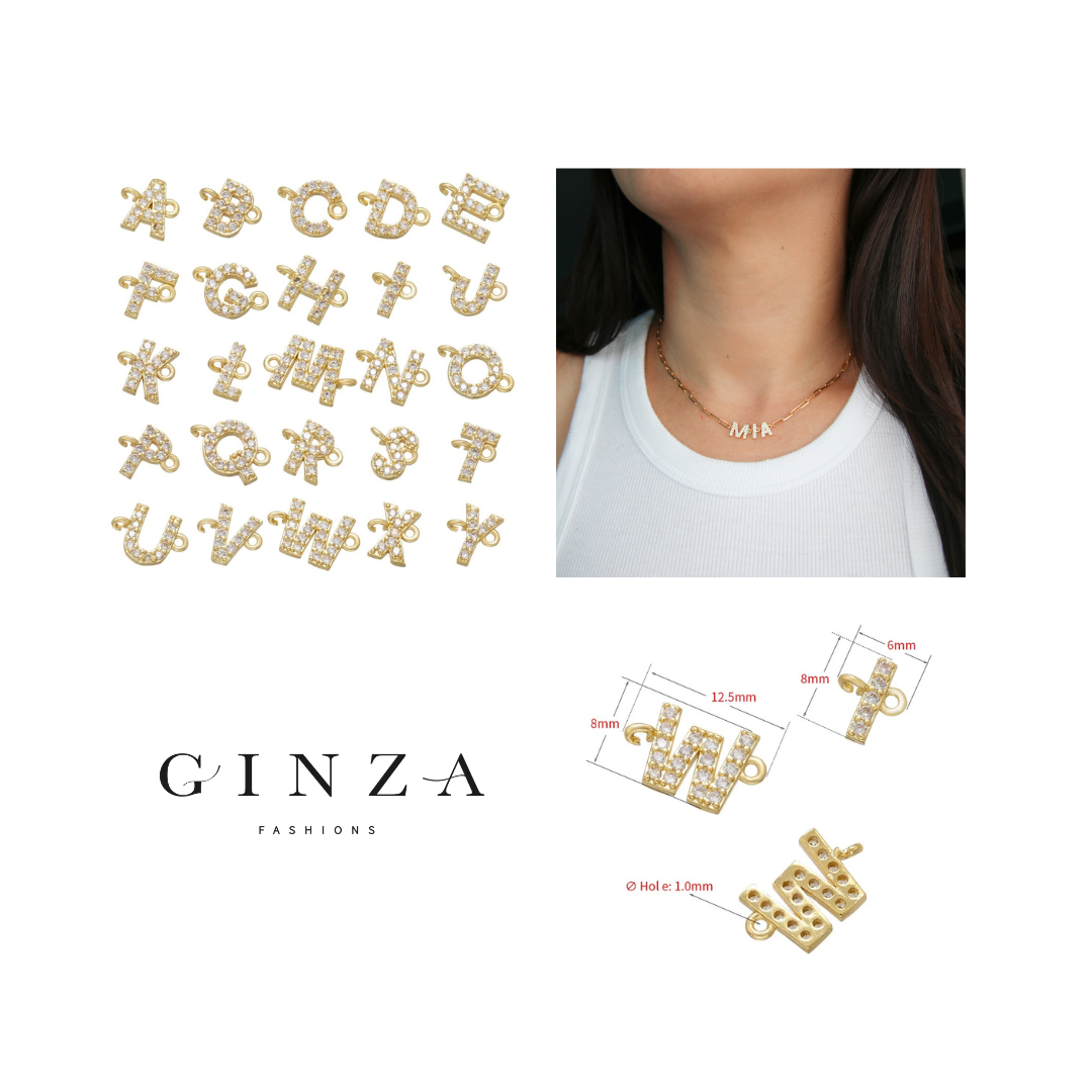 Pavé Name Paperclip Necklace
