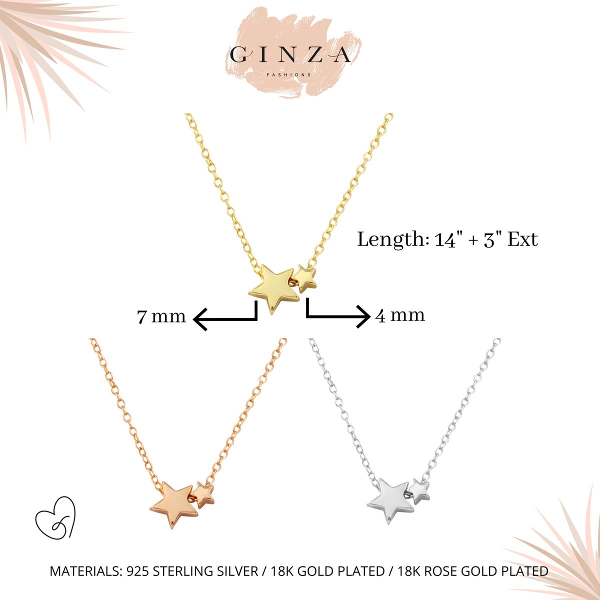 Double Star Necklace