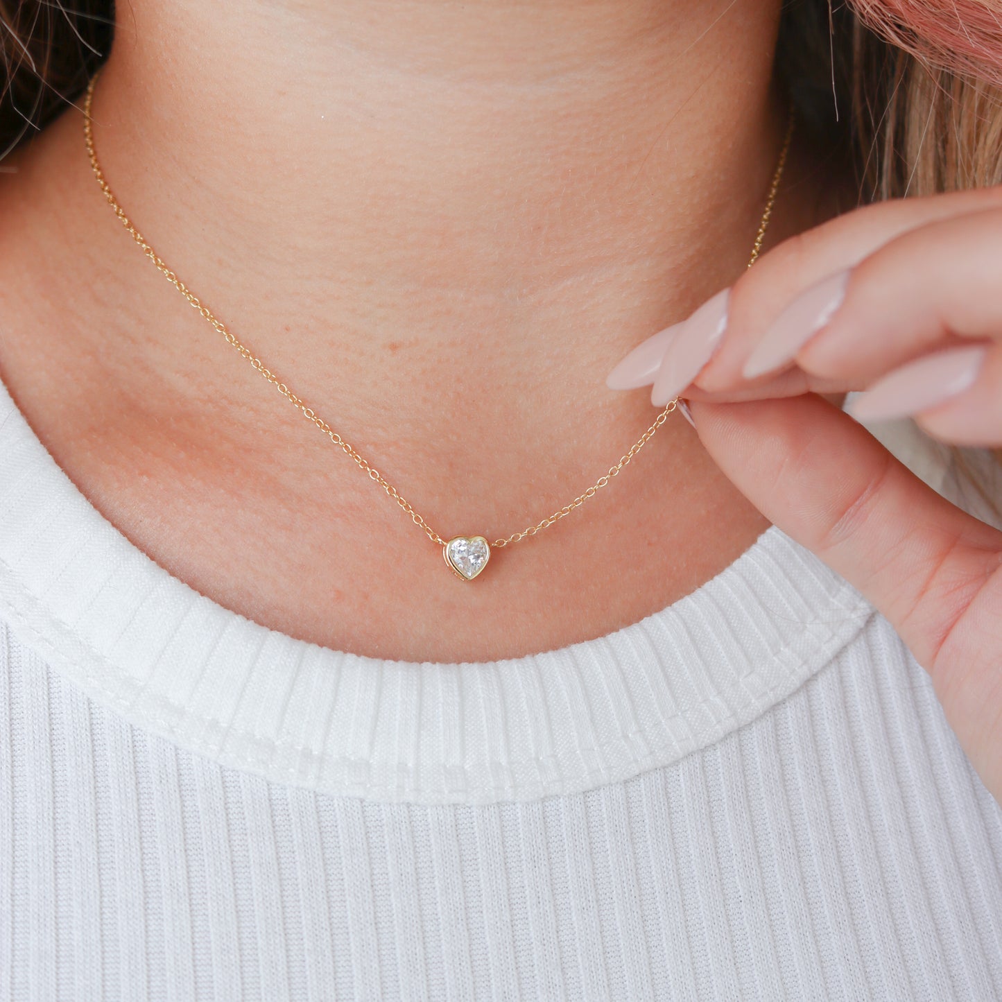 Heart Bezel Necklace