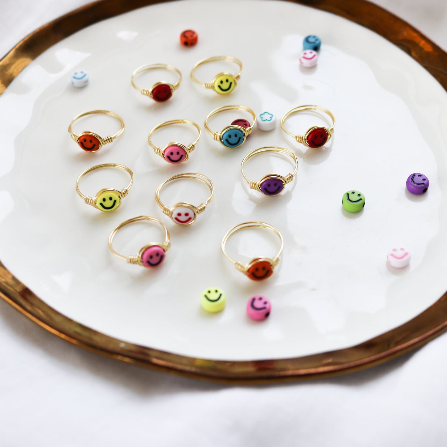 Color Smiley Face Ring