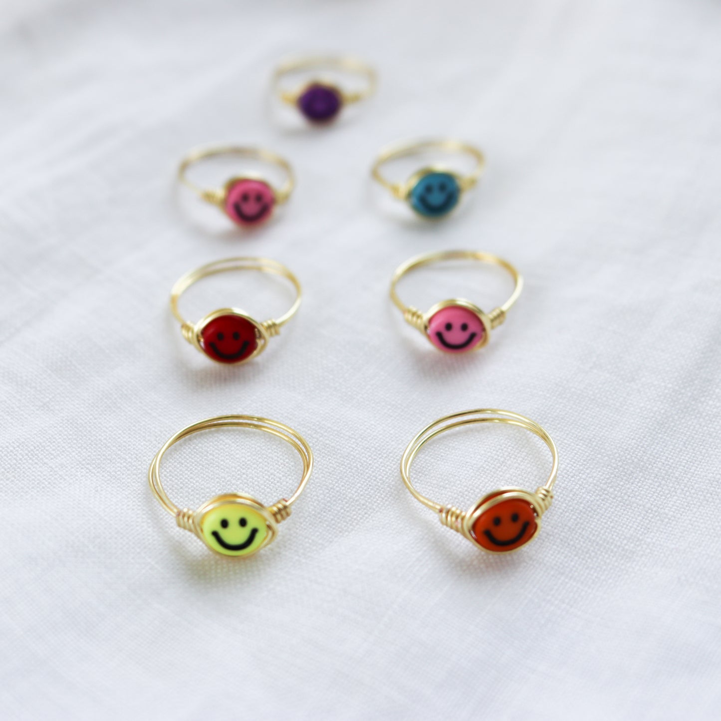 Color Smiley Face Ring