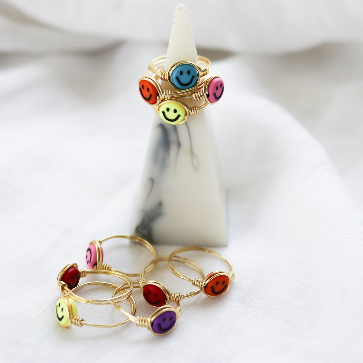Color Smiley Face Ring