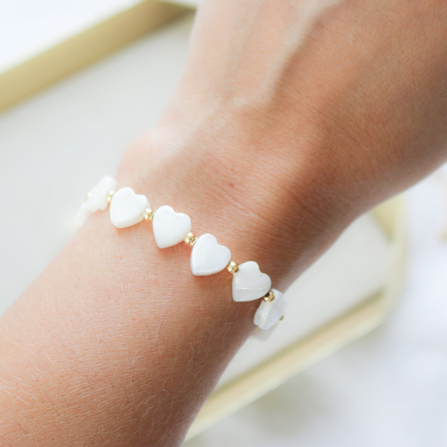 Nacre Heart Bracelet