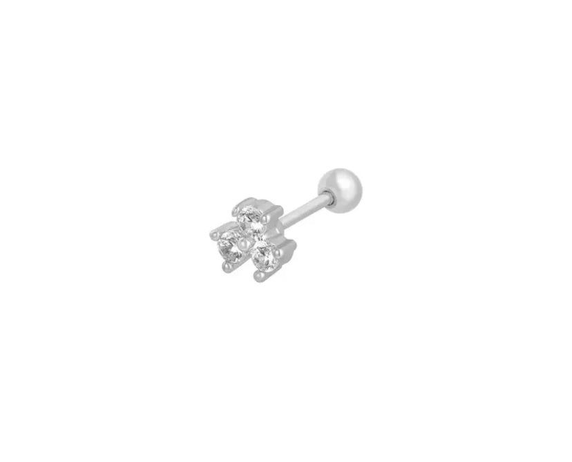 Tiny Triple CZ Piercing