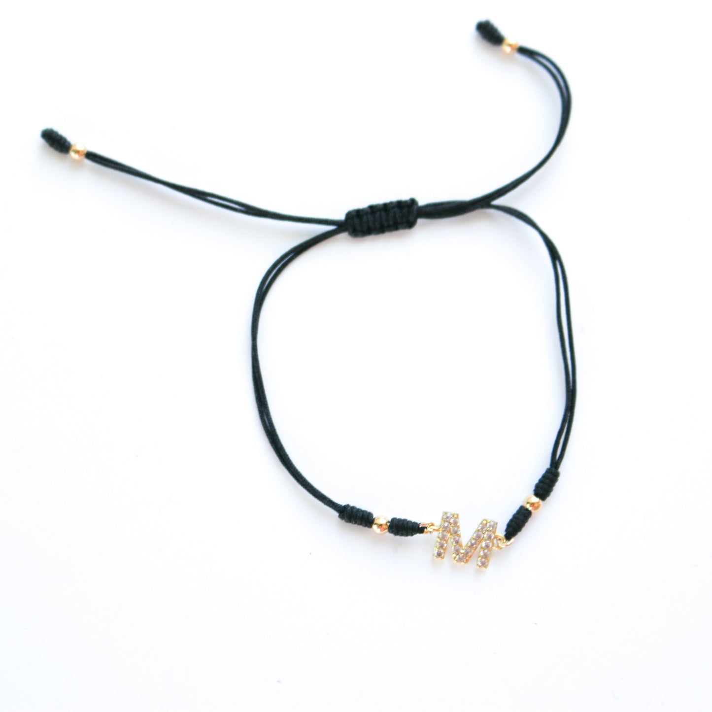Letter Cotton Cord Bracelet