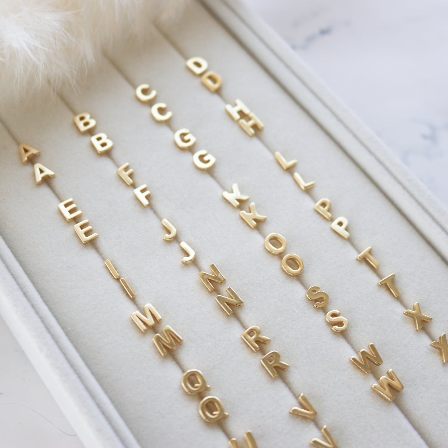 Tiny Initial Stud Earring