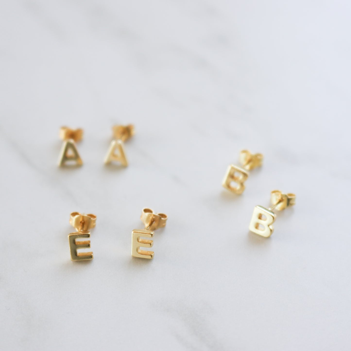 Tiny Initial Stud Earring