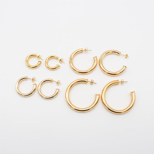 Chunky Tube Hoops Earring