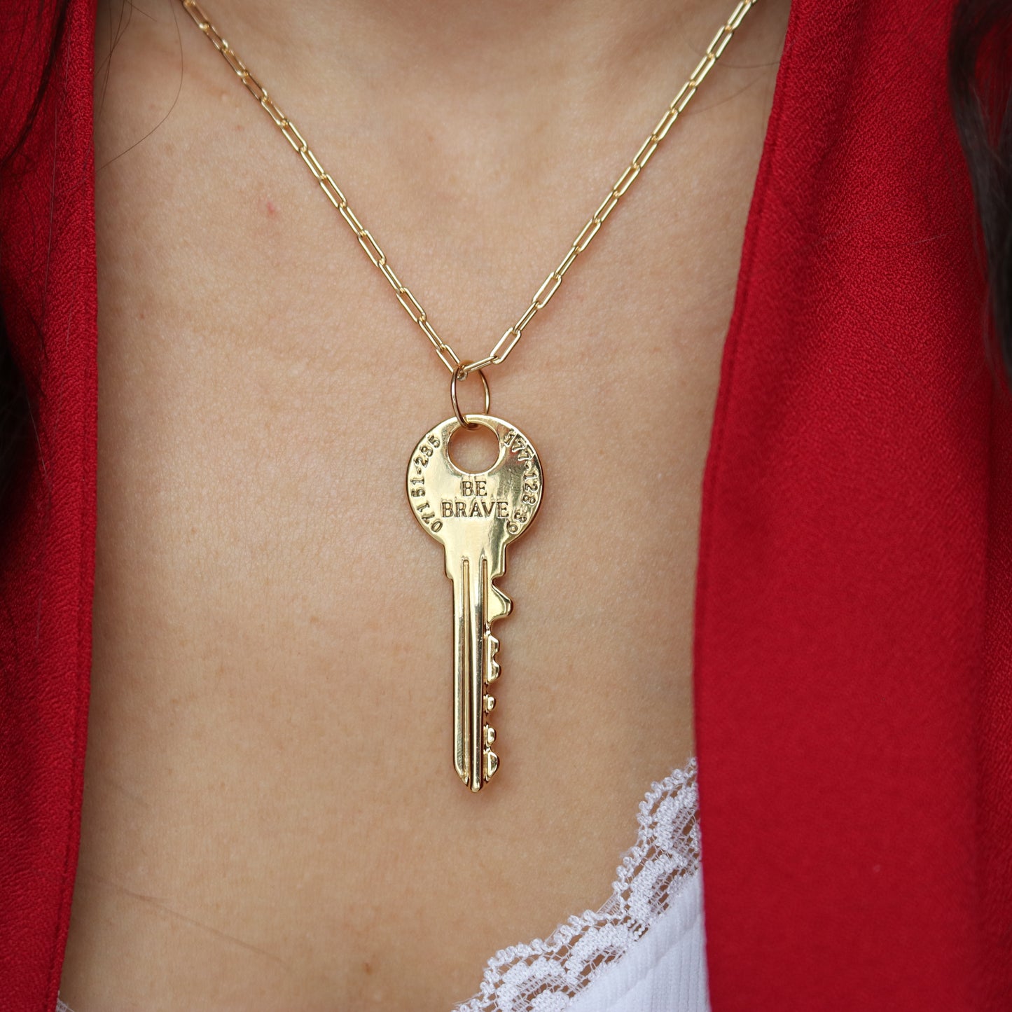 Be Brave Key Necklace