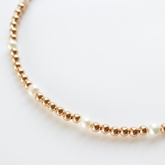 Beaded Ball & Pearl Choker