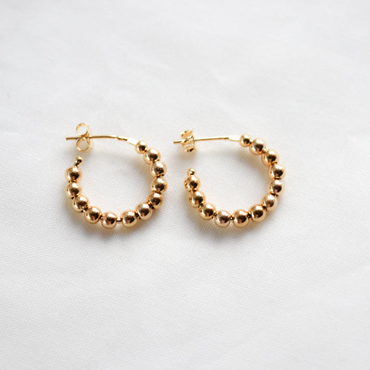Small Beaded Hoop Earring