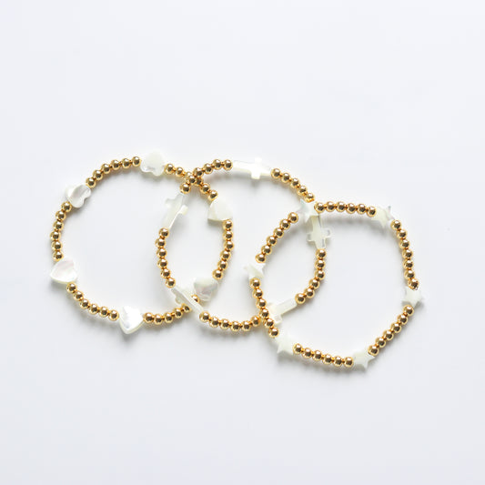 Star, Cross or Heart Beaded Bracelet