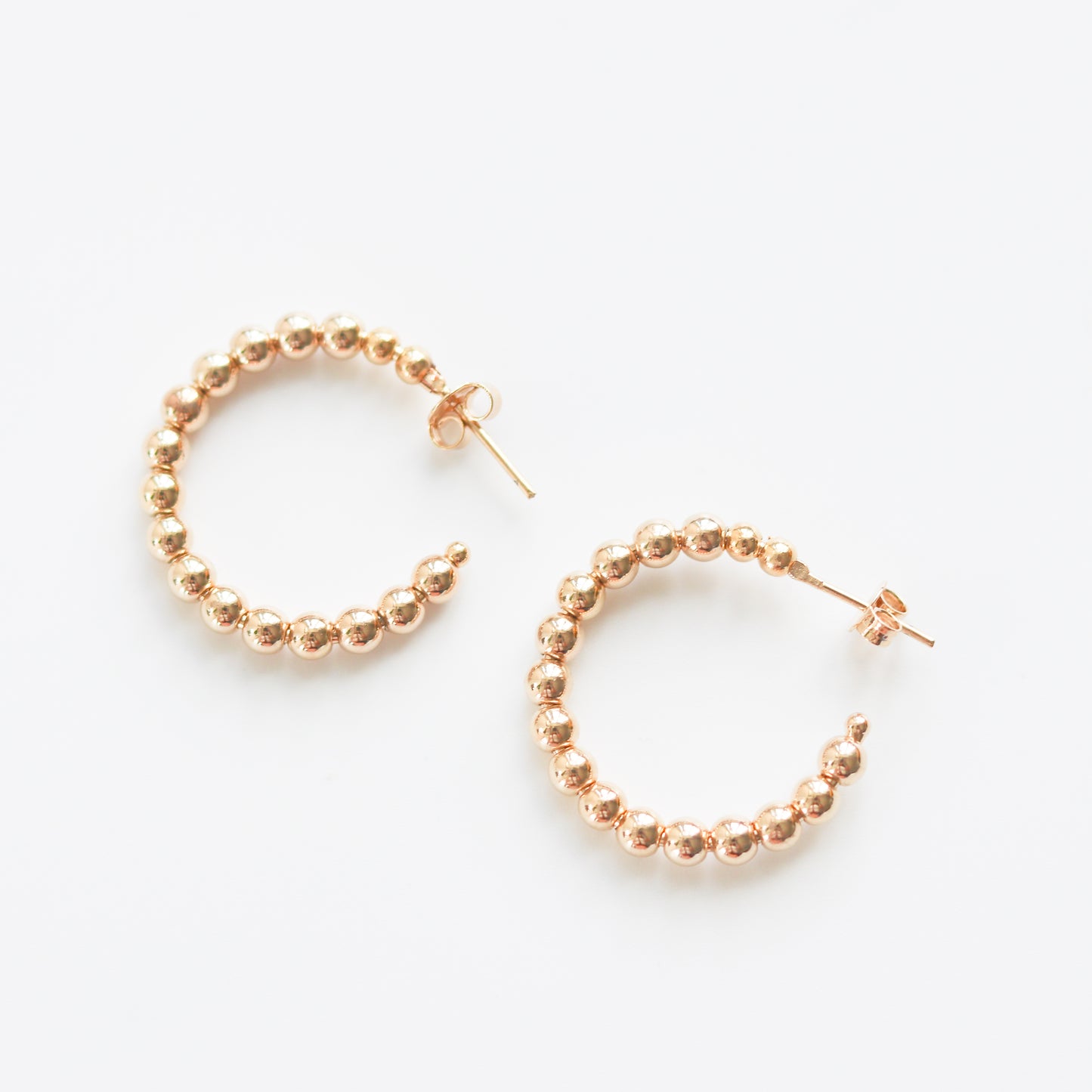 Medium Beaded Hoop Earring