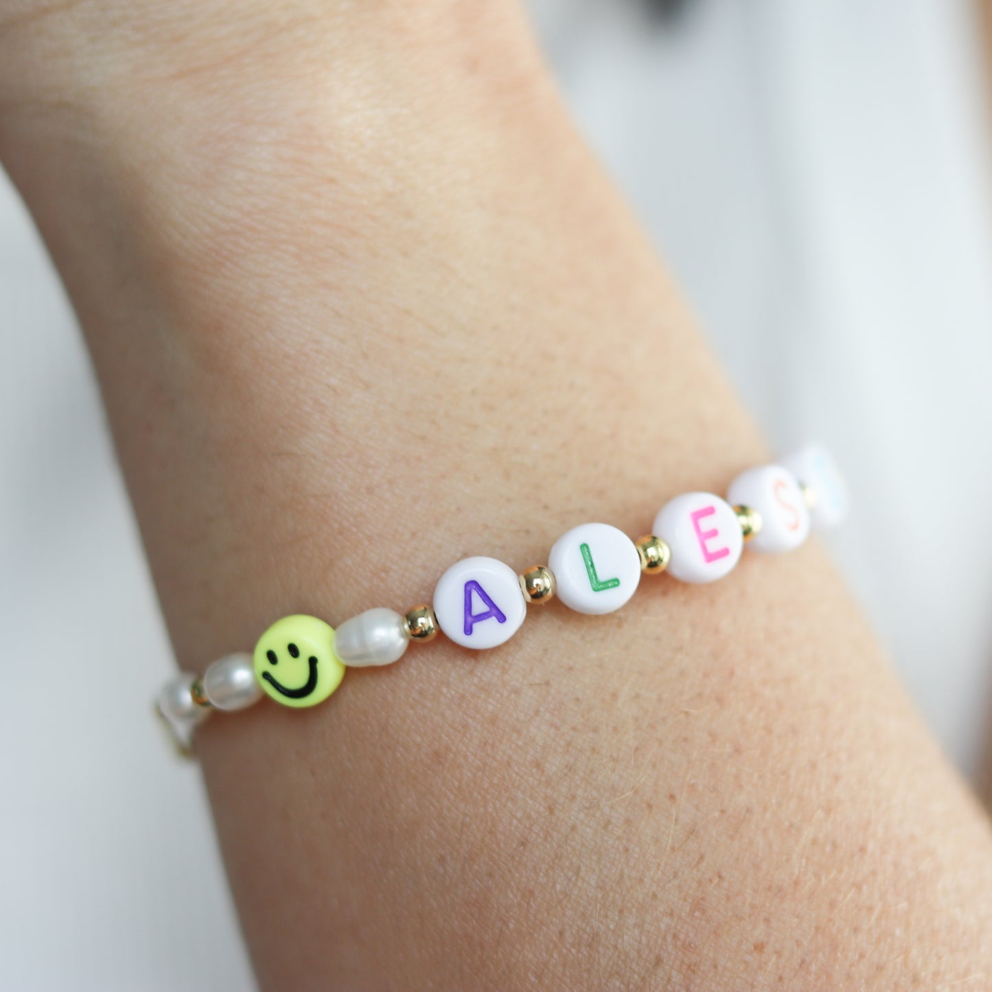 Custom Happy Name Bracelet