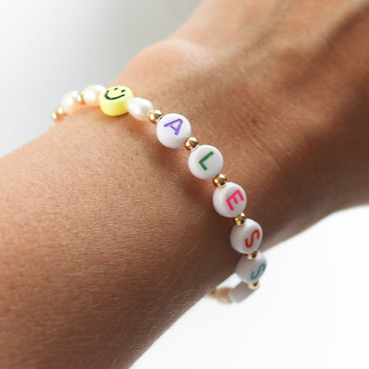 Custom Happy Name Bracelet