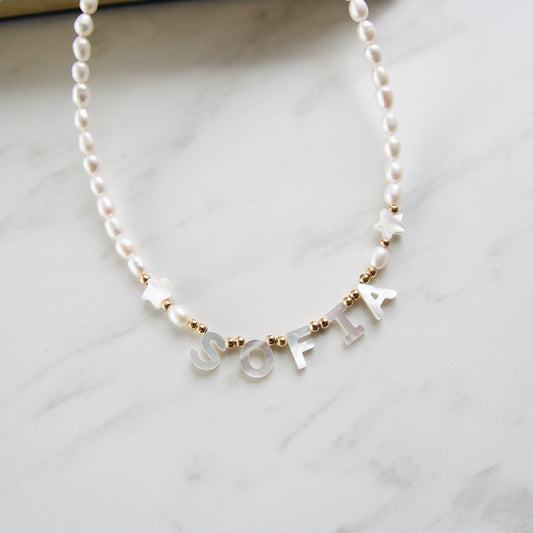 Pearl Name Necklace