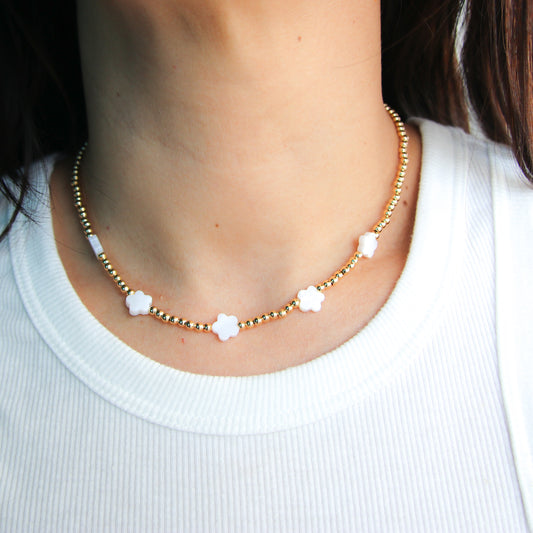Flower X Gold Ball Choker