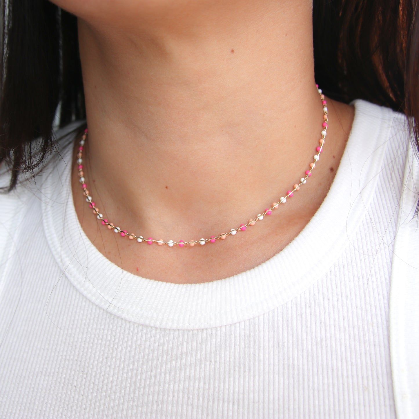 Pink Multicolor Choker