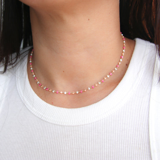 Pink Multicolor Choker
