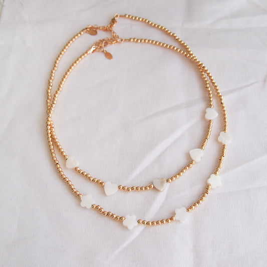 Hearts X Gold Ball Choker