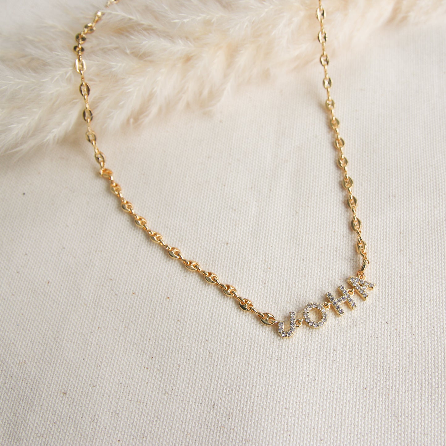 Pavé Name Mariner Chain Necklace